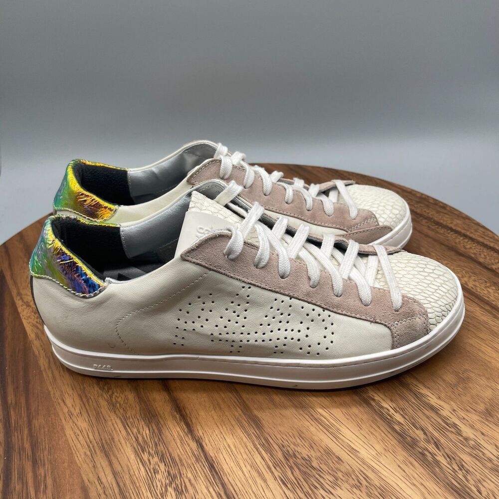 P448 S22 John Shoes Womens 8.5 / 39 Ivory Athletic Training Nautilus Sneakers